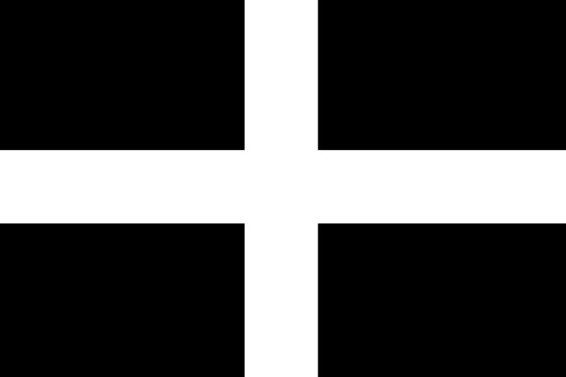 The Cornish Flag (St. Piran's Flag)