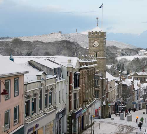 Redruth in the snow