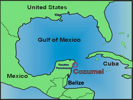 Map of Cozumel