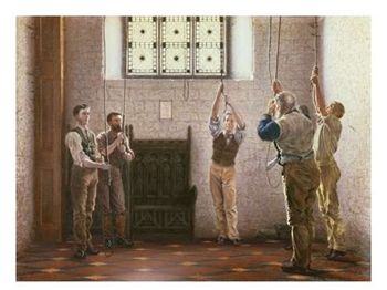 Not so modern day bell ringers in the church tower
