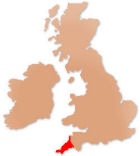 The relative location of Cornwall within the U.K. & Ireland The relative location of Cornwall within the U.K. & Ireland